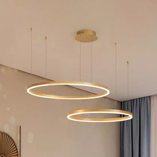 Ring Pendelleuchte Minimalistisch Höhenverstellbare Dimmbar LED