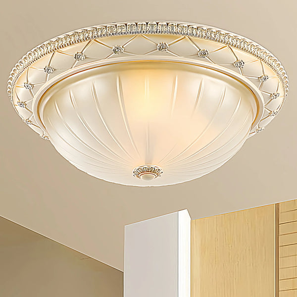 Creme Schöne Deckenleuchte Rund Vintage Wohnzimmer