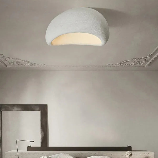 Wabi Sabi Deckenleuchte Beton Weiß Schlafzimmer E27