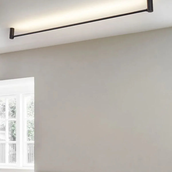 Längliche Deckenleuchte Indirekt Metall Schwarz Modern 60CM