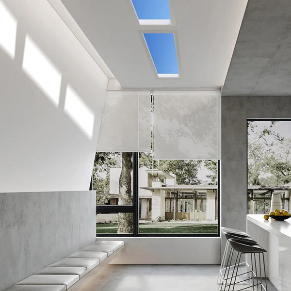 Blaue Eckig Tageslicht Deckenleuchte Modern Dimmbar LED
