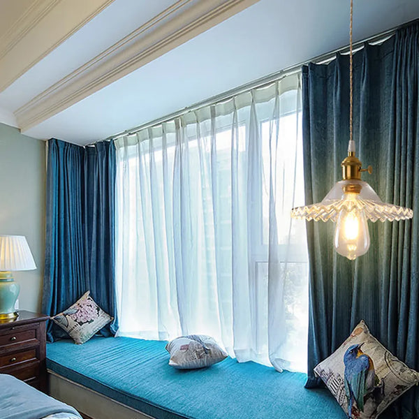 Kupfer Vintage Glas Einzeln Gold Pendelleuchte Schlafzimmer