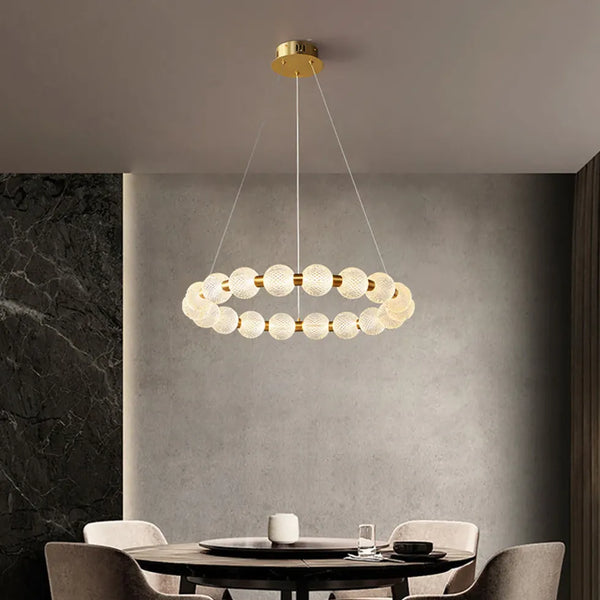 Pendelleuchte Esstisch Höhenverstellbar Rund Glasball Modern LED