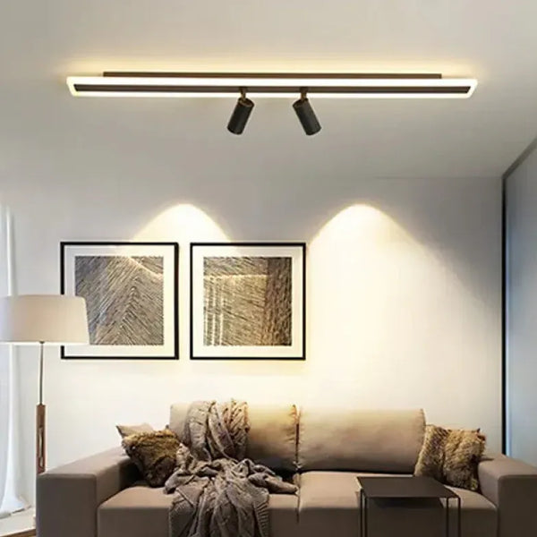 Schwarz Rechteckig Spot Deckenleuchte Wohnzimmer Modern