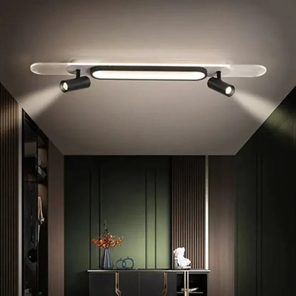 2 Flammig Deckenstrahler Schwarz Deckenleuchte Modern LED