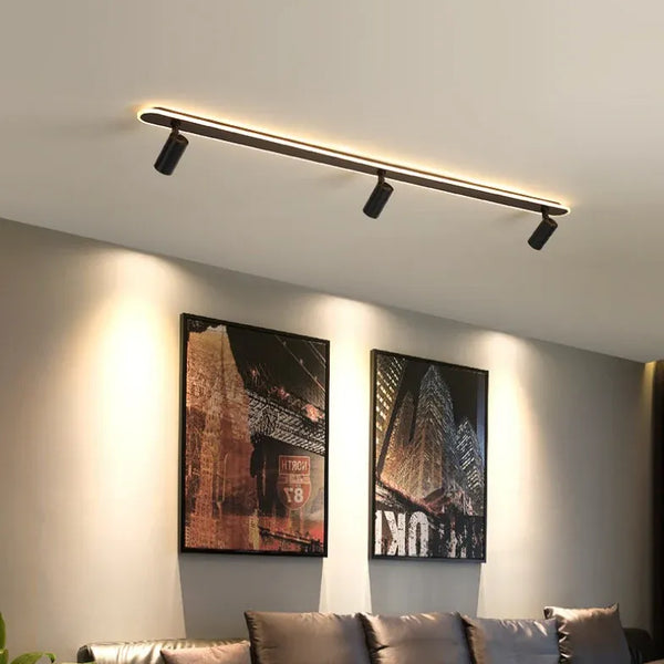 Led Deckenleuchte 3 Flammig Schwenkbar Metall Schwarz