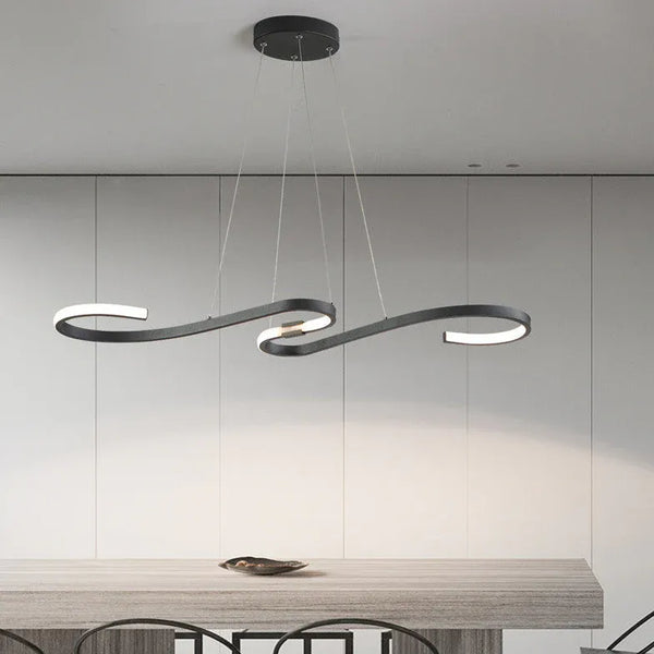 Höhenverstellbare Pendelleuchten Esstisch Dimmbar Linear Minimalistische 88CM Lang