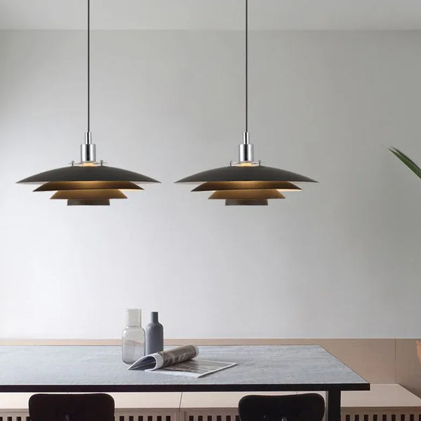 Dänische Pendelleuchten Indirektes Licht Mehrschichtige Höhenverstellbar Ø38CM
