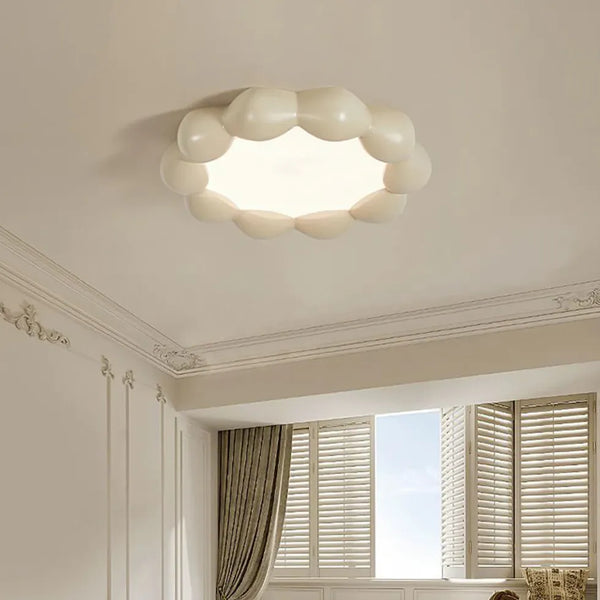 Creme Rund Skandinavisch Deckenleuchte Wohnzimmer LED Panel