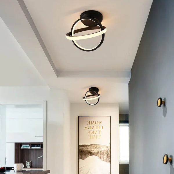 Ring Kugel 2 Flammig Deckenleuchte Modern LED