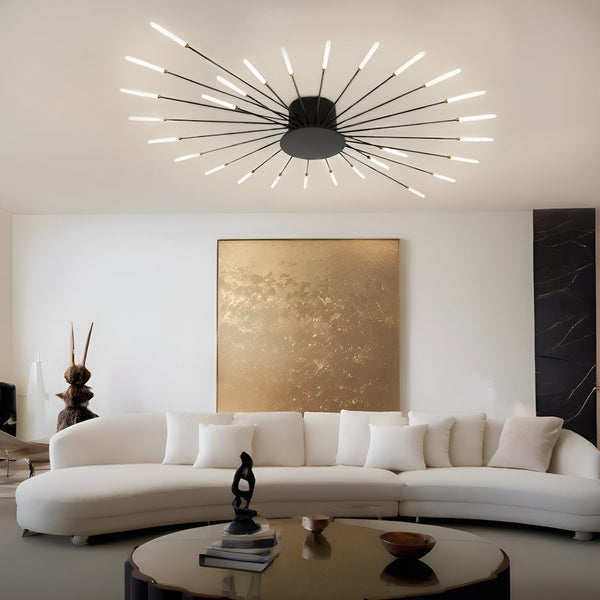 Deckenlampe Sputnik Mehrflammig Metall Groß Modern