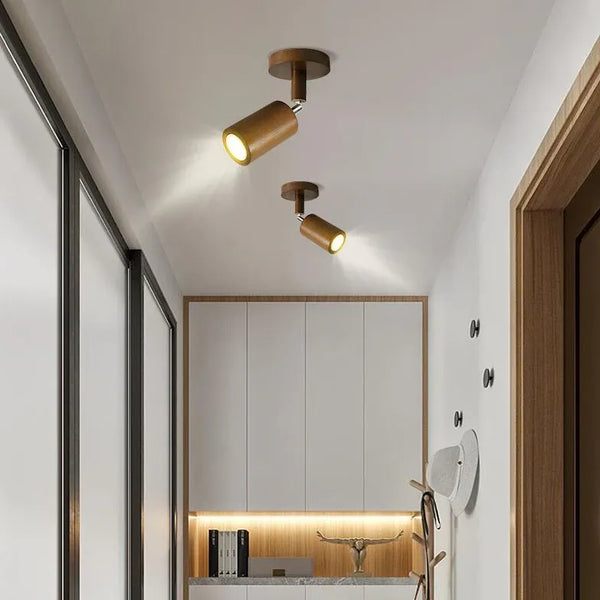 Deckenlampe Rustikal Holz Spot Dimmbar Flur