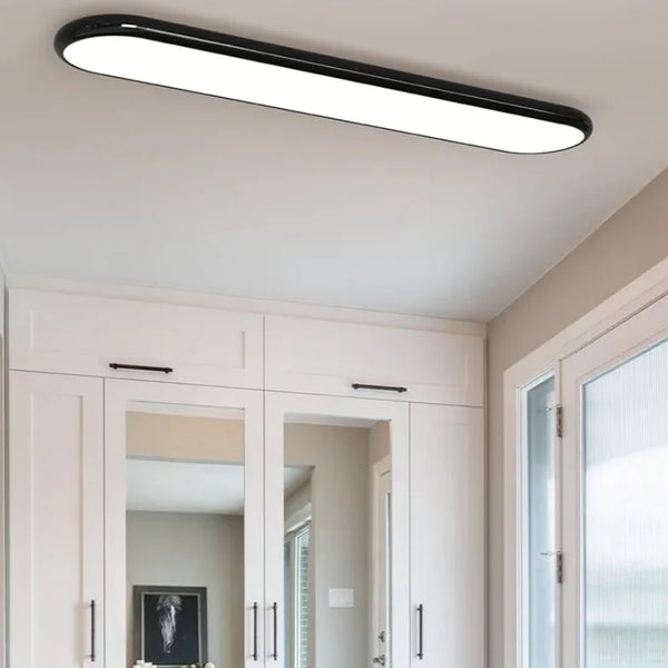 Oval Lang Metall LED Panel Deckenleuchte Modern