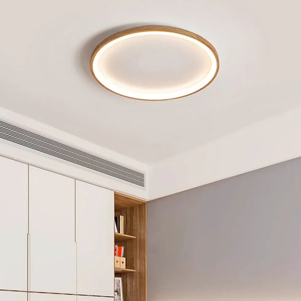 Ring Holz Nordisch Deckenleuchte Schlafzimmer LED