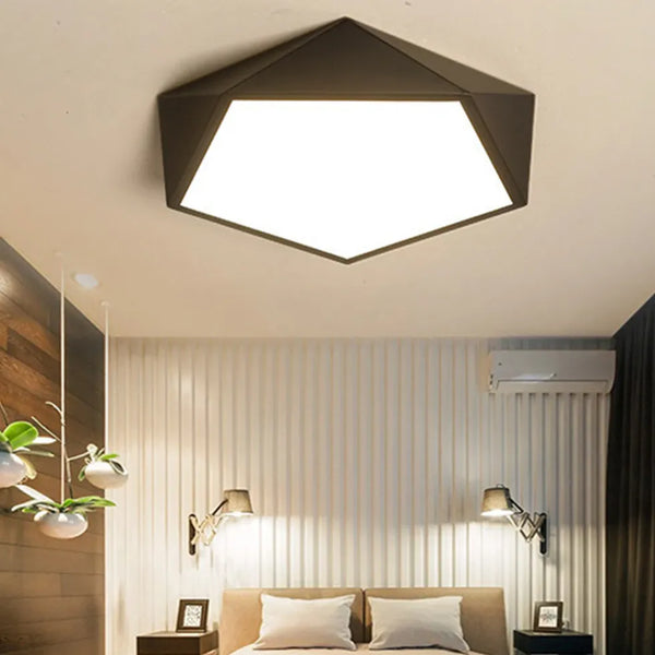 Geometrisch Panel Deckenleuchte Schwarz Modern LED
