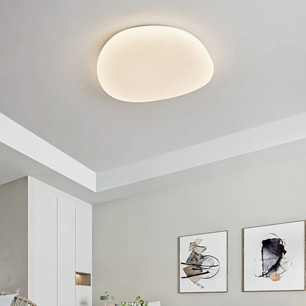 Creme Minimalistisch Rund Deckenleuchte Wohnzimmer LED