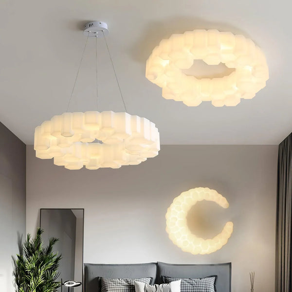 Rund Ausgefallene Deckenleuchte Groß Modern Schlafzimmer Ø68CM