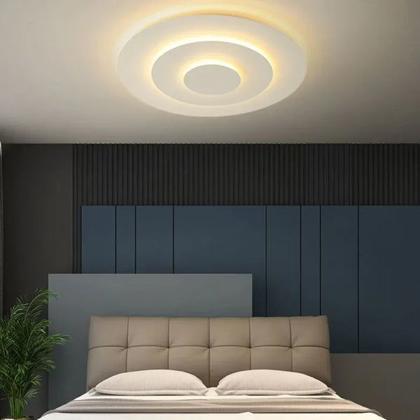 Weiß Rund Indirekt Deckenleuchte Modern Schlafzimmer