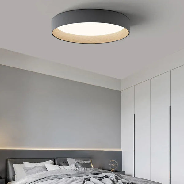 Anthrazit Rund Deckenleuchte Metall Modern LED