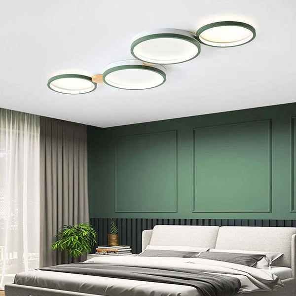 Grün Kreise Groß Deckenleuchte Modern Wohnzimmer