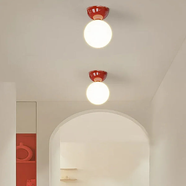 Klein Kugel Metall Deckenlampe Bauhausstil Flur LED