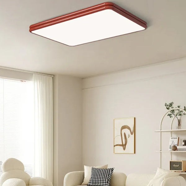 Eckig Panel Rot Deckenlampe Bauhausstil Dimmbar