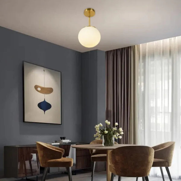 Weiß Klein Kugel Deckenleuchte Modern Flur Ø15CM